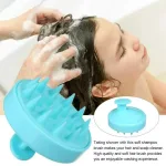 Soft silicone hair washing brush for deep scalp cleaning