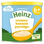 Heinz First Steps creamy banana porridge baby food 6 months UK pack