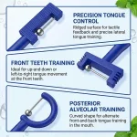 4 piece oral muscle trainer set for speech and tongue exercises