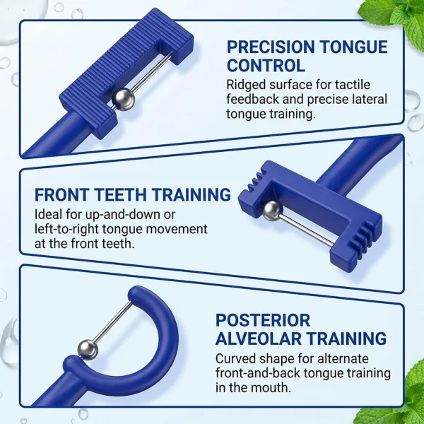 4 piece oral muscle trainer set for speech and tongue exercises