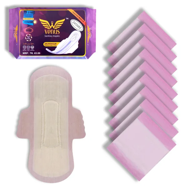 Venus sanitary pads regular flow panty wings system single pack of 5