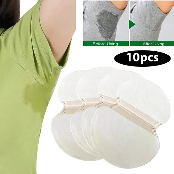 Disposable underarm sweat pads 20 pieces white non-woven fabric