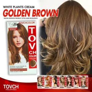 Tov Ch Hair Color Cream Golden Brown 7.43 with oil booster
