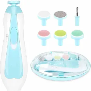 Electric baby nail file with gentle cushioned filing heads
