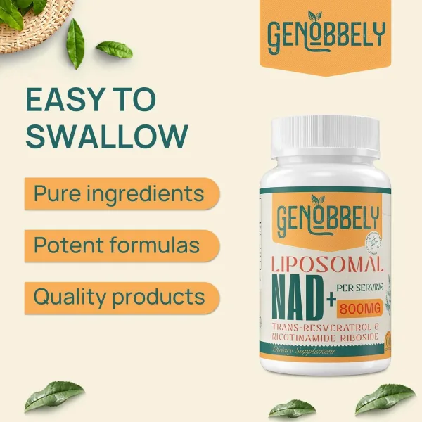 NAD+ supplement softgels with trans-resveratrol for cellular energy
