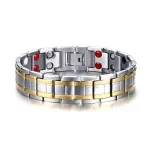 Stainless steel magnetic bracelet unisex 215mm slim design