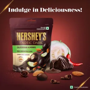 Hershey's Exotic Dark chocolate bar imported from India 30 gram x2