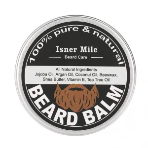 Beard balm conditioner with jojoba oil and vitamin E for men