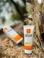 Zinc oxide sun cream SPF50+ with adenosine and hyaluronic acid, no white cast