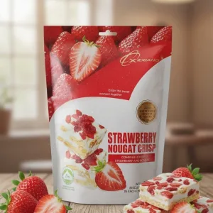 Strawberry nougat crisp 150g biscuit sandwich sweet pack
