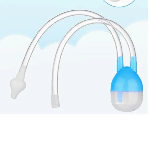 Manual nasal aspirator with food grade silicone tips for newborns