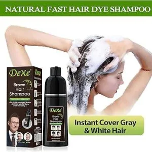 Dexe Instant Hair Color Dye Shampoo Brown 400ml