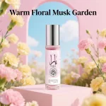 Warm vanilla musk roll-on perfume oil for women 10ml bottle