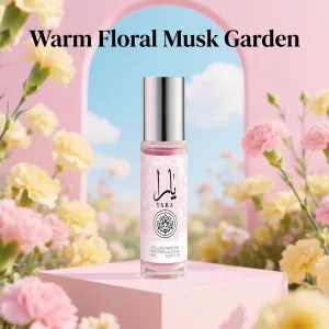 Warm vanilla musk roll-on perfume oil for women 10ml bottle