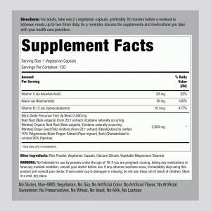 Beet root capsules with nitrates for nitric oxide support 120 capsules