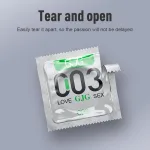 GJG 003 ultra thin dotted latex condoms with SABS certificate 3pcs