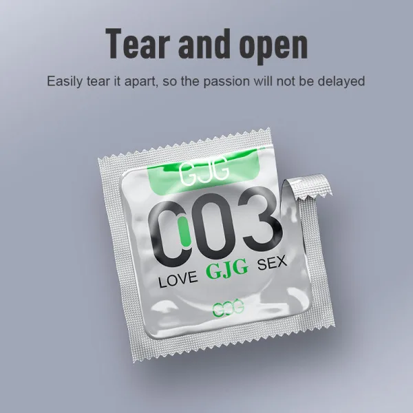 GJG 003 ultra thin dotted latex condoms with SABS certificate 3pcs