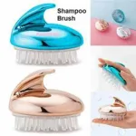 Silicone shampoo brush and scalp massager with removable head