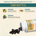 Liposomal NAD supplement bottle 60 softgels healthy ageing support