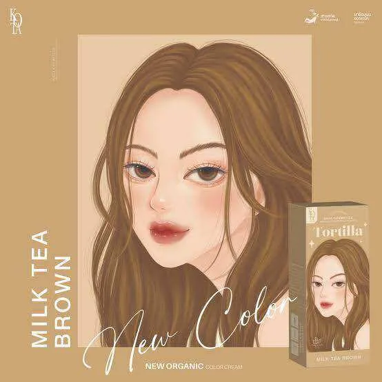 274cc339bf661a383875cc0ba556bcef.jpg Kota Color Cream Hair Color Milk Tea Brown cream dye