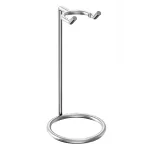 Chromed shaving brush stand and base for men