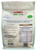 Ausimex plain rolled baby oats no added sugar 500 gram