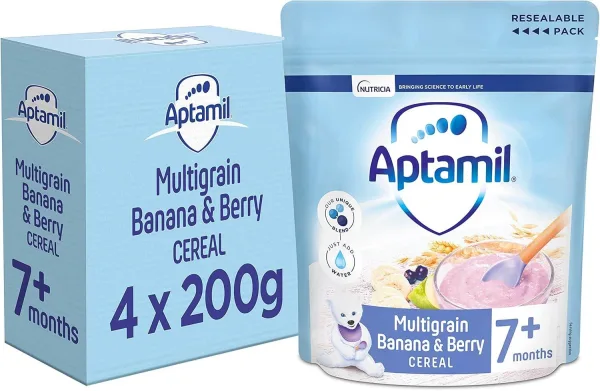 Aptamil baby multigrain cereal with fruit 200 gram imported UK pack