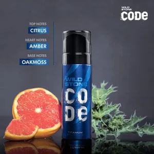 Wild Stone CODE Titanium 120 ml non aerosol body perfume spray for men