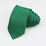Men's narrow skinny tie polyester plaid and solid colours