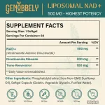 NAD+ supplement softgels with trans-resveratrol for cellular energy
