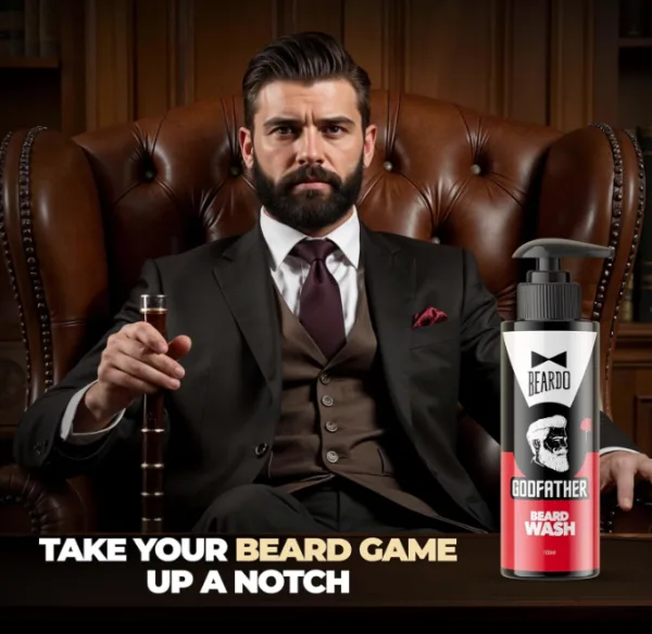 Beard wash cleanser with avocado argan and castor oil 100 ml