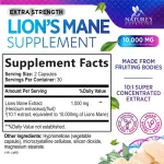 Hericium erinaceus lions mane capsules for focus and memory support