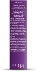 Vitabiotics Wellwoman 70+ daily multivitamin supplement 30 count