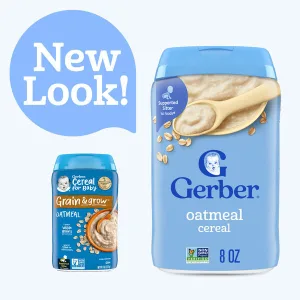 Gerber plain oatmeal infant cereal with iron 227 gram container