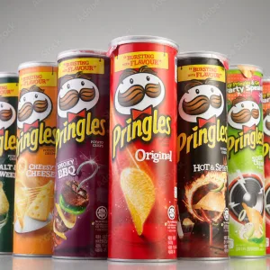 Pringles barbecue flavour potato crisps 158 gram American tube