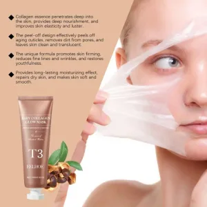 Collagen glow hydrating face mask for adult skincare