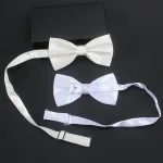Classic adjustable formal business tie for men solid colour
