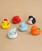Squeeze animal duck water toy little yellow duck baby bath toy