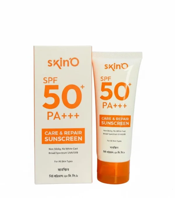 Hybrid filter sunscreen SPF 50+ with hyaluronic acid and panthenol