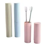 PP toothbrush holder with built-in toothpaste case for travel