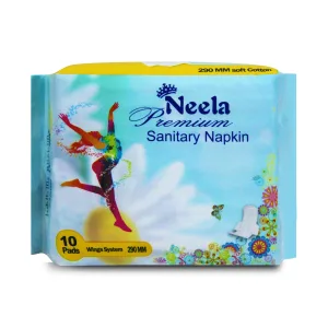 Neela Premium cotton sanitary napkin wings system 290mm 10 pads
