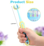 Full coverage toddler toothbrush for complete cleaning