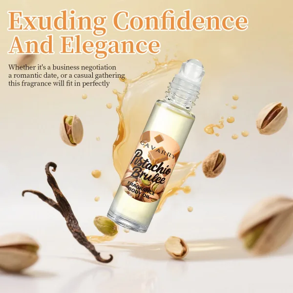 Caramel pistachio roll-on perfume oil for women 10ml bottle