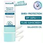 WishCare oil balance fluid sunscreen texture and packaging detail