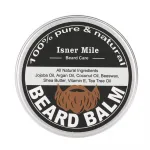 Natural beard and moustache wax balm for conditioning and shaping