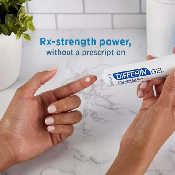Differin Gel acne treatment with 0.1% adapalene retinoid
