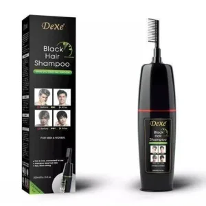 Dexe black hair colour shampoo with gloves UK product