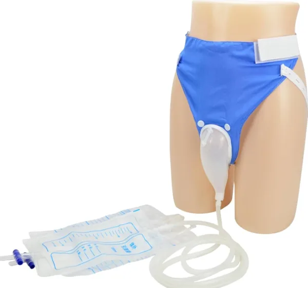 Medical silicone urinal with anti-leak cotton pants and urine bag