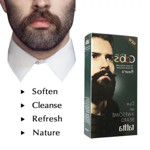 Fast colour beard dye wax black 30 ml with application gloves