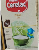 Cerelac rice baby cereal 200 gram Malaysian pack for 6 months